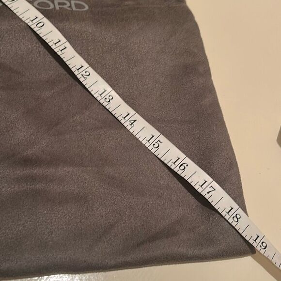 Tom Ford Medium Size Dustbag Cover Soft Suede Feel Charcoal Gray Storage Travel - Picture 7 of 8